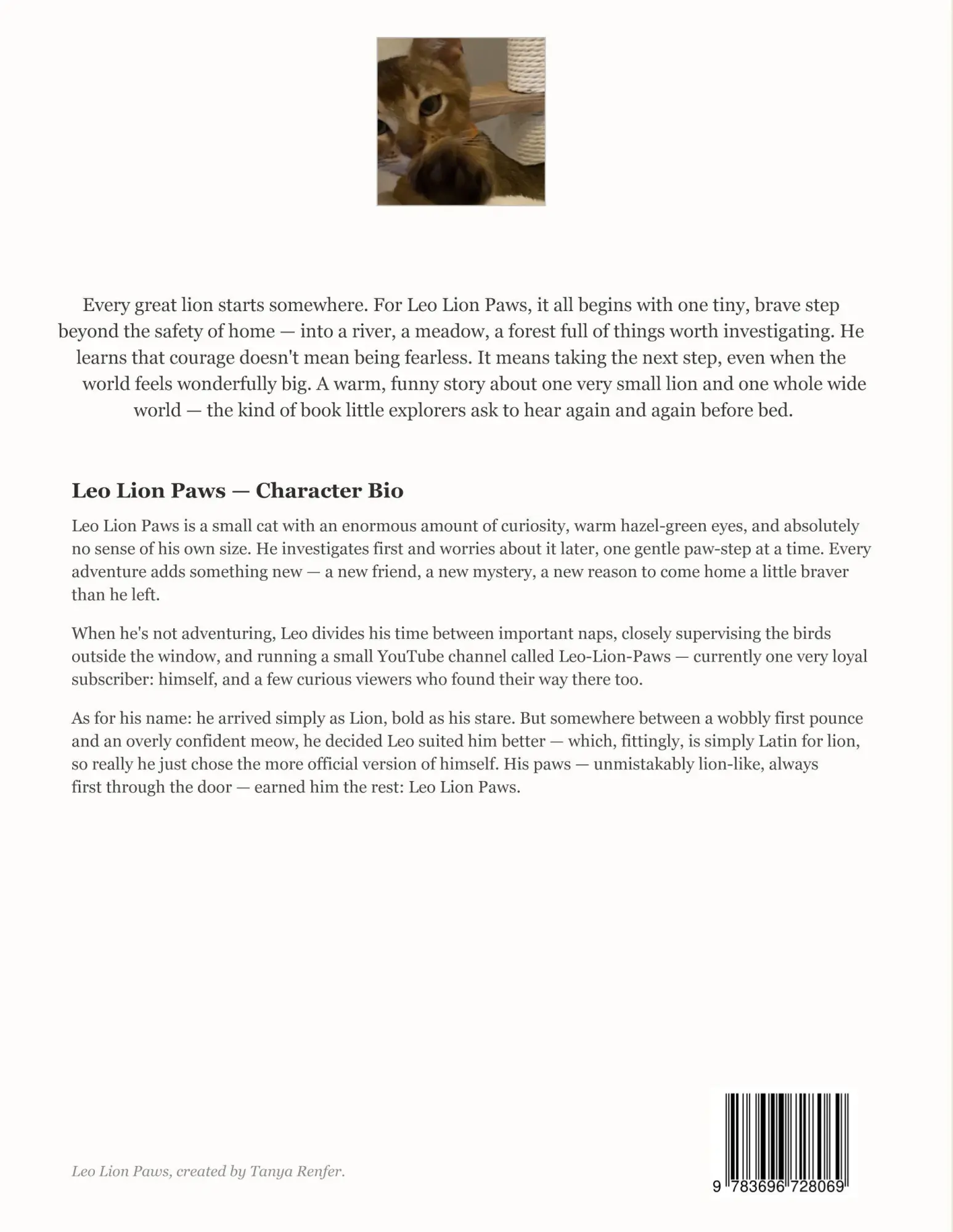 Rückseite: 9783696728069 | Leo Lion Paws: One Very Small Lion, One Very Big Adventure | Renfer