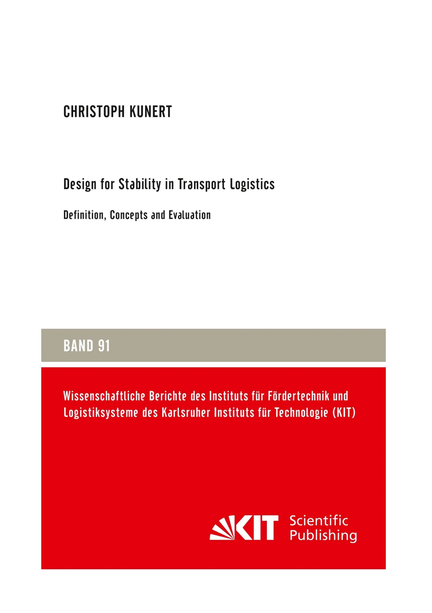 Cover: 9783731508069 | Design for Stability in Transport Logistics - Definition, Concepts...