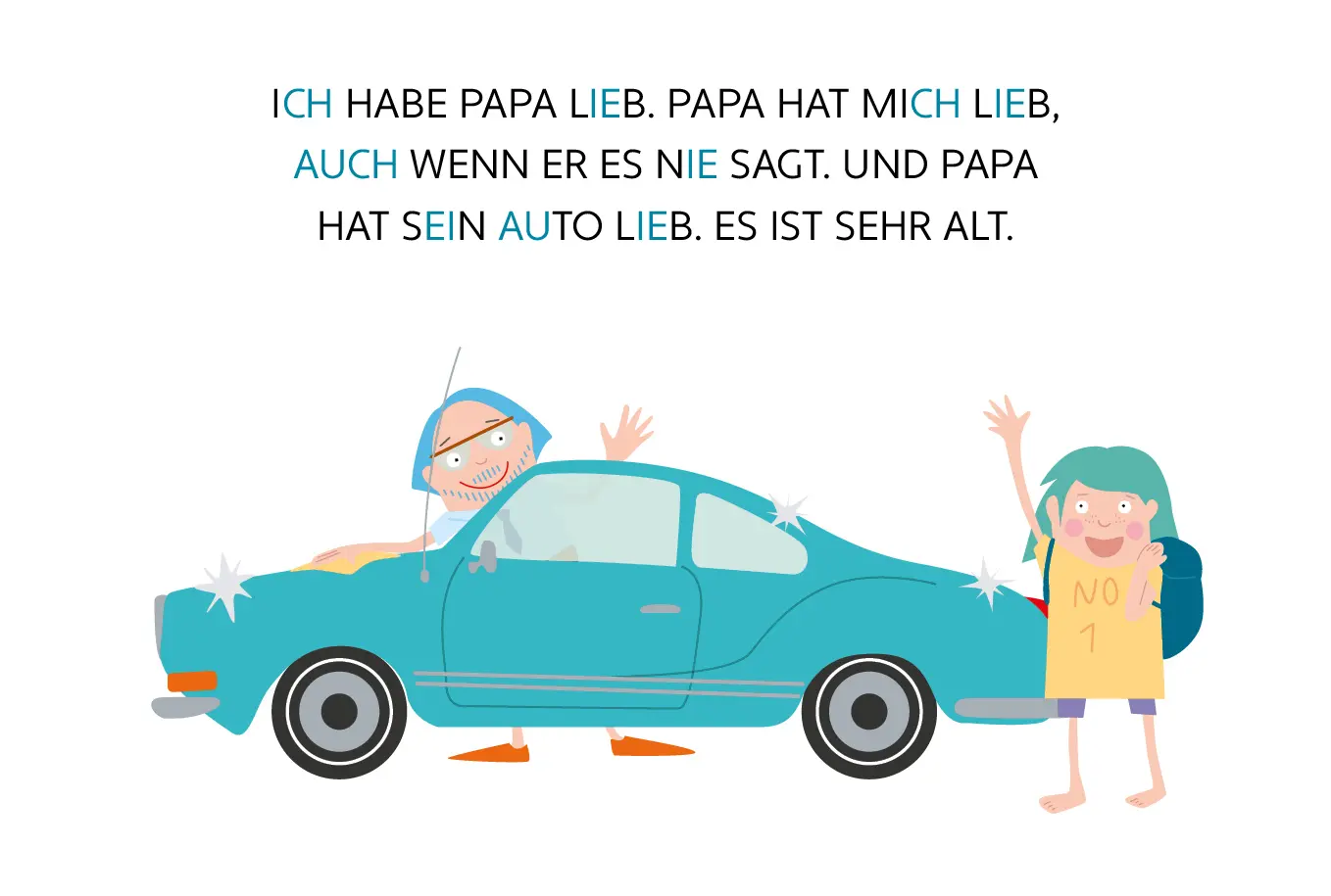 Bild: 9783911098069 | PAPA UND DAS AUTO | in Großbuchstaben | Inge Bosse | Buch | 16 S.
