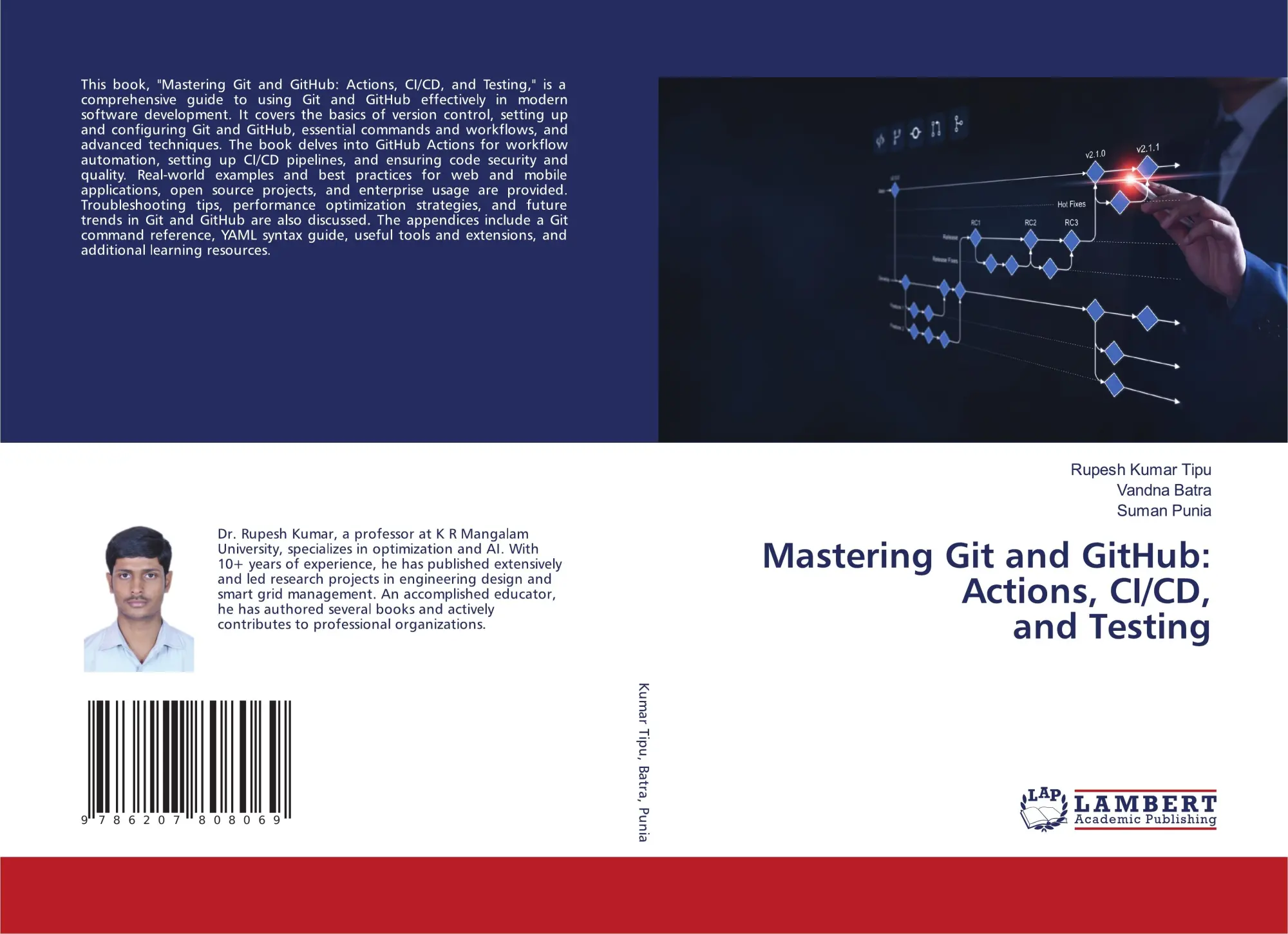 Cover: 9786207808069 | Mastering Git and GitHub: Actions, CI/CD, and Testing | Tipu (u. a.)