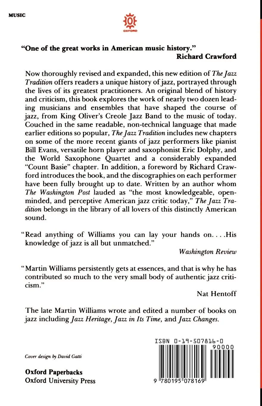 Rückseite: 9780195078169 | The Jazz Tradition | Second Revised Edition | Martin Williams | Buch