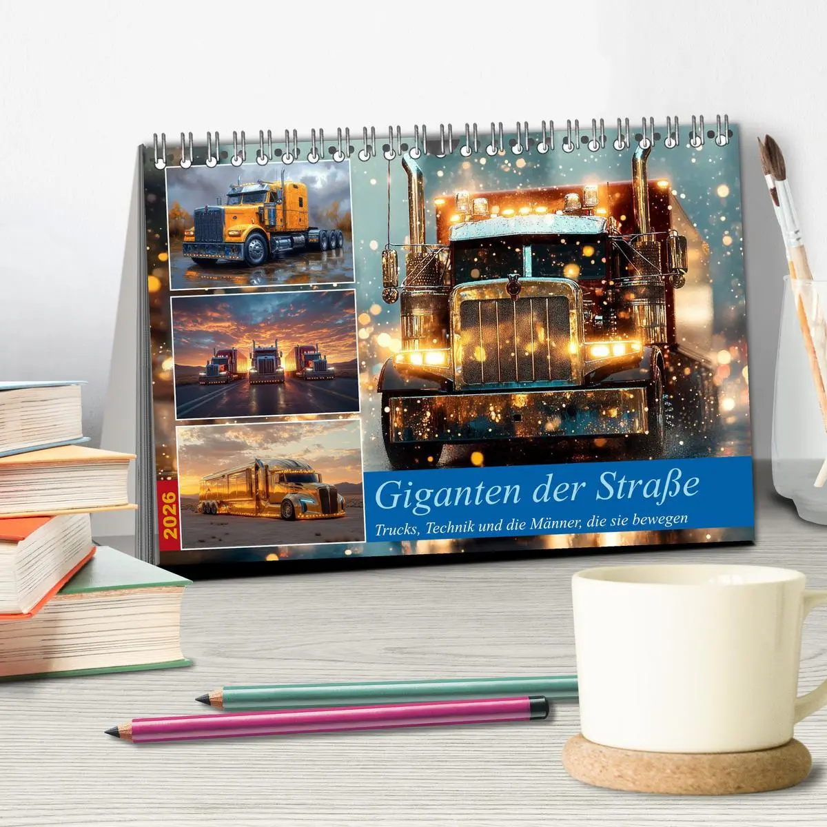 Bild: 9783457298169 | Giganten der Straße (Tischkalender 2026 DIN A5 quer), CALVENDO...