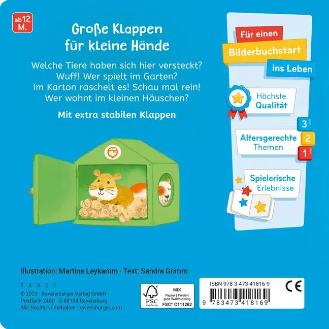 Bild: 9783473418169 | Was siehst du? Klapp auf, klapp zu! Meine Tiere | Sandra Grimm | Buch