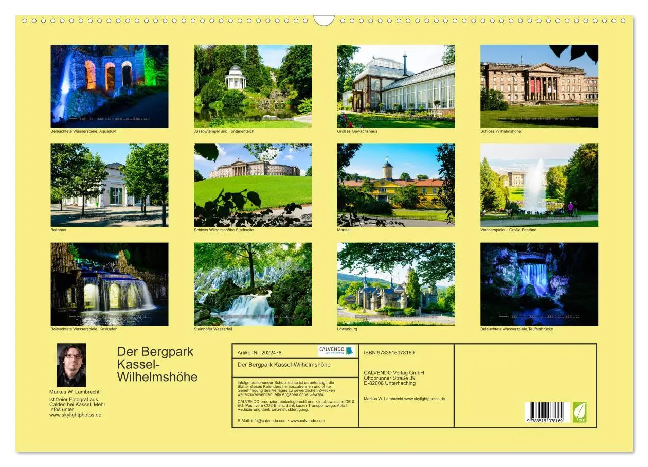 Bild: 9783516078169 | Der Bergpark Kassel-Wilhelmshöhe (Wandkalender 2026 DIN A2 quer),...