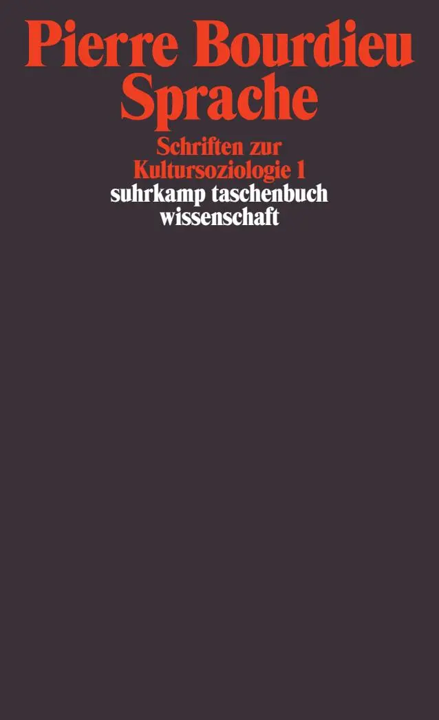 Cover: 9783518298169 | Schriften zur Kultursoziologie 1 - Sprache | Schriften Band 9 | Buch