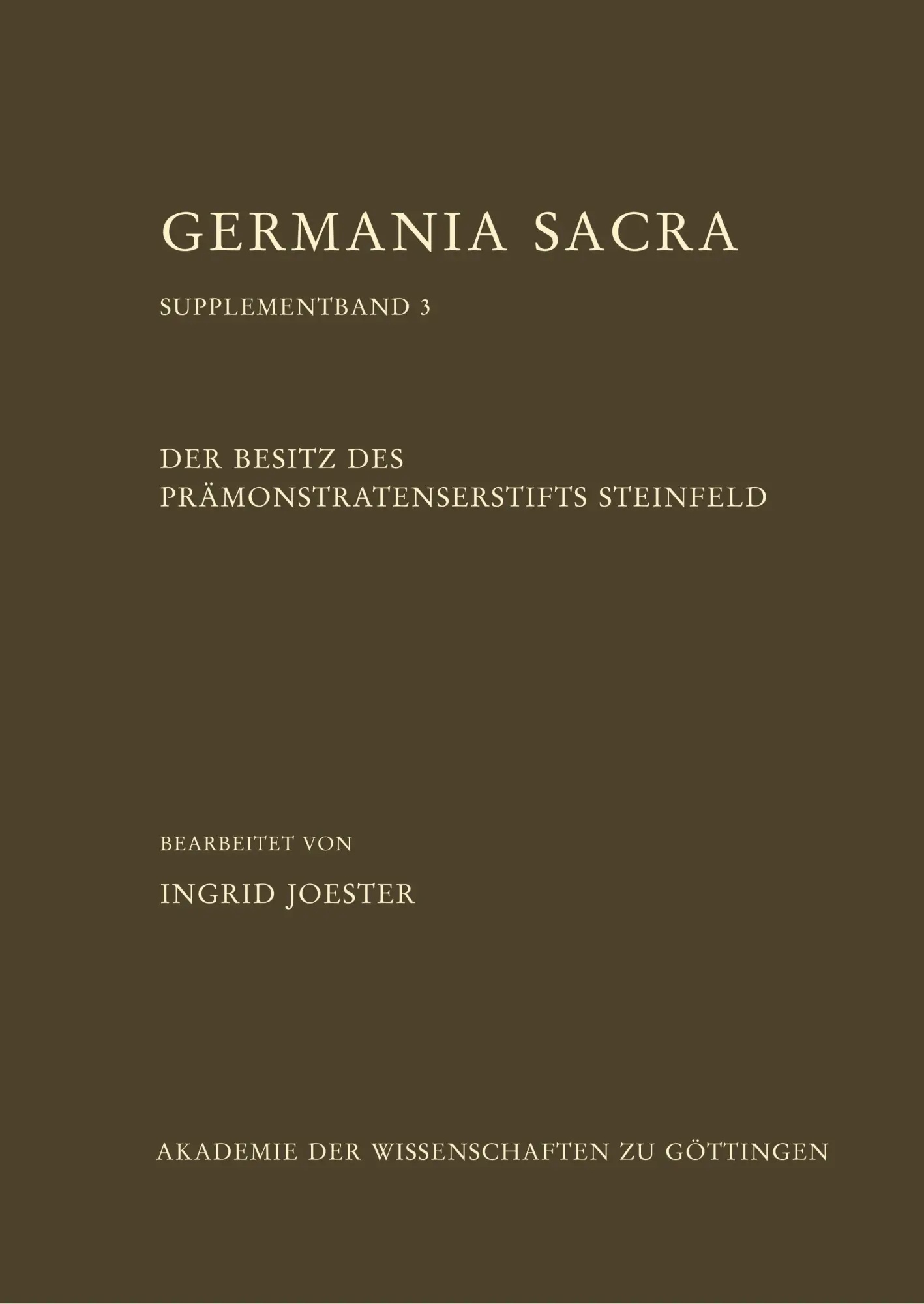 Cover: 9783946048169 | Der Besitz des Prämonstratenserstifts Steinfeld | Ingrid Joester