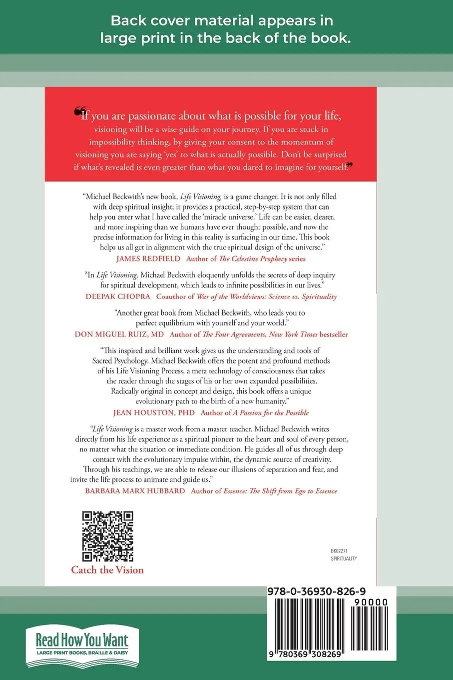 Rückseite: 9780369308269 | Life Visioning (16pt Large Print Edition) | Michael Bernard Beckwith