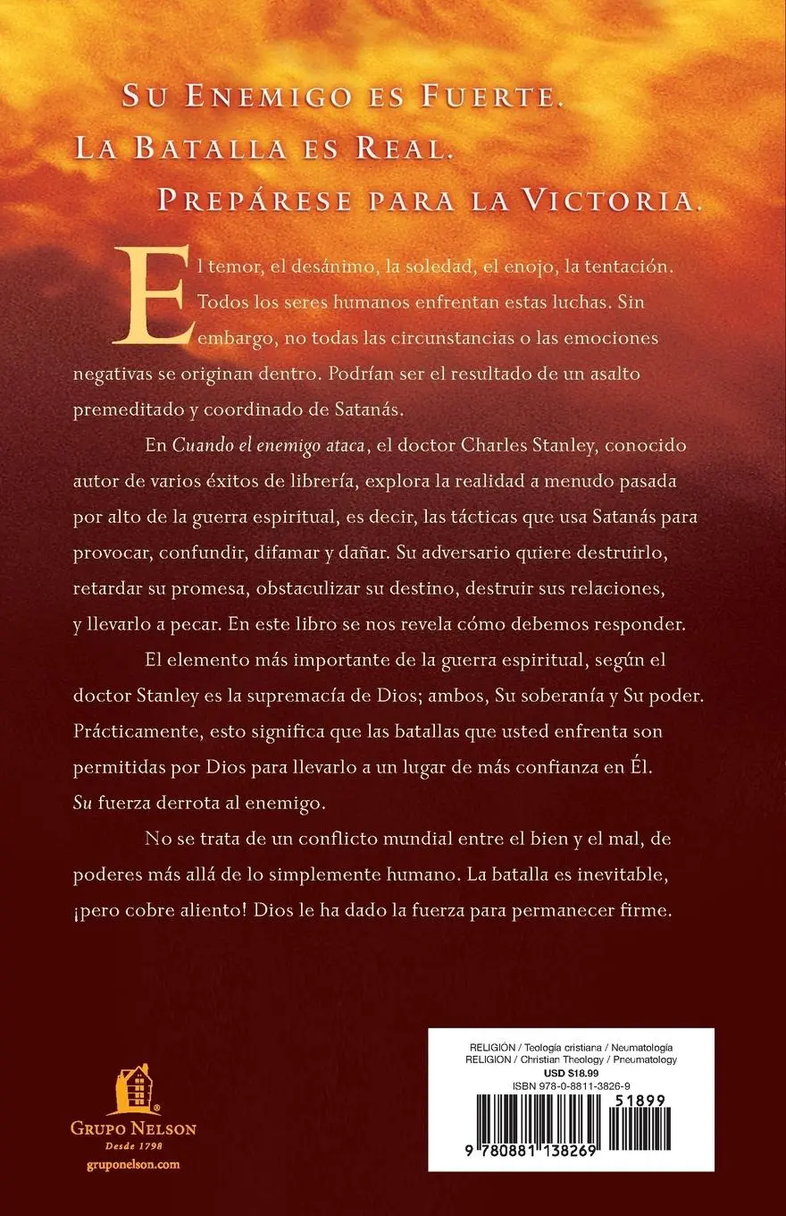 Rückseite: 9780881138269 | Cuando El Enemigo Ataca | Charles F. Stanley (u. a.) | Taschenbuch