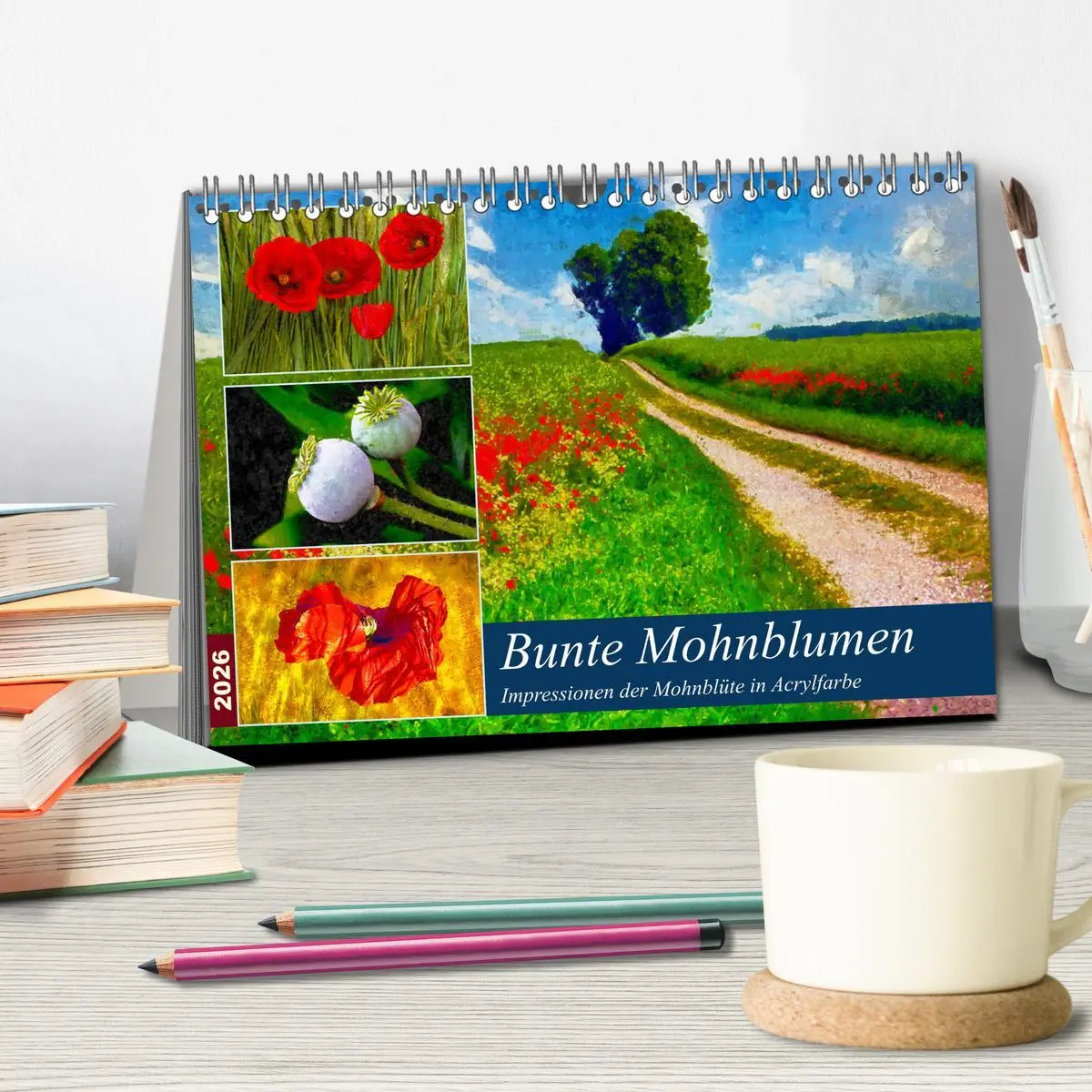 Bild: 9783457598269 | Bunte Mohnblumen - Impressionen der Mohnblüte in Acrylfarbe...
