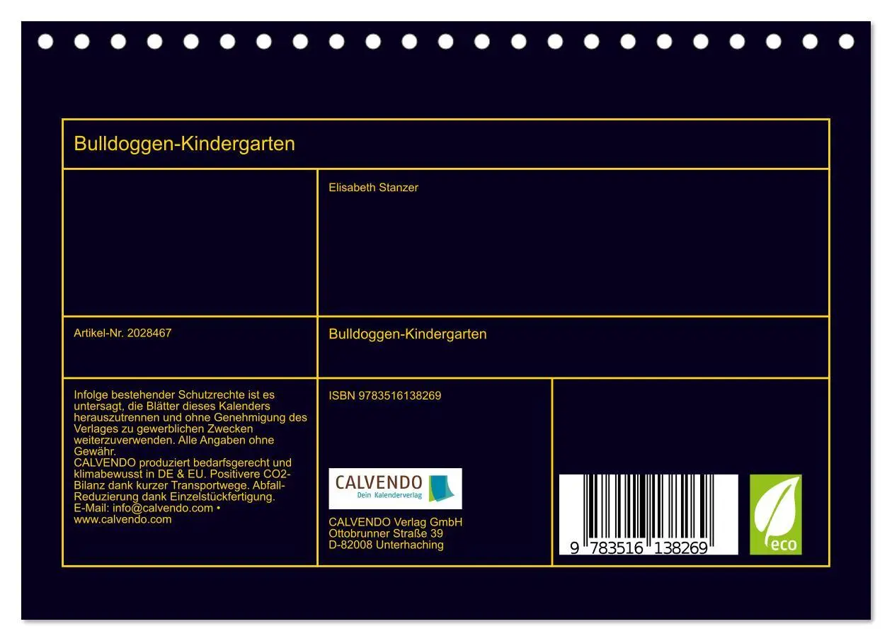 Bild: 9783516138269 | Bulldoggen-Kindergarten (Tischkalender 2026 DIN A5 quer), CALVENDO...