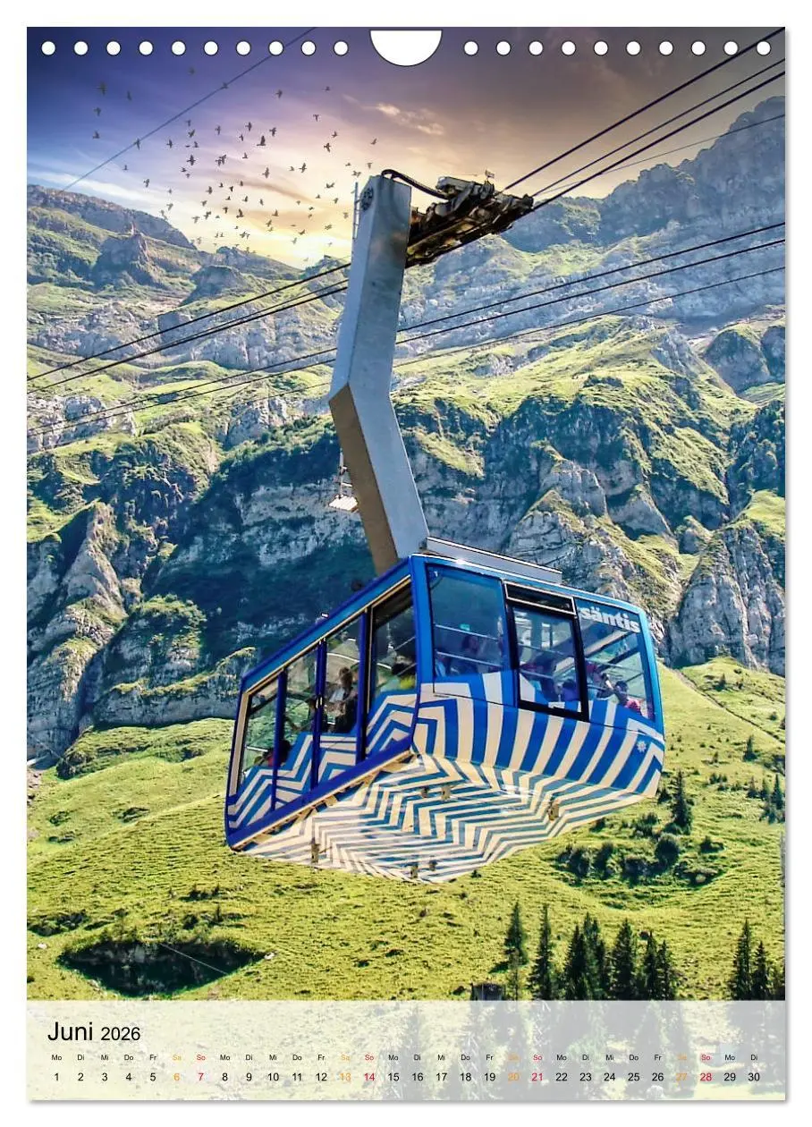 Bild: 9783516378269 | Nervenkitzel Seilbahn (Wandkalender 2026 DIN A4 hoch), CALVENDO...