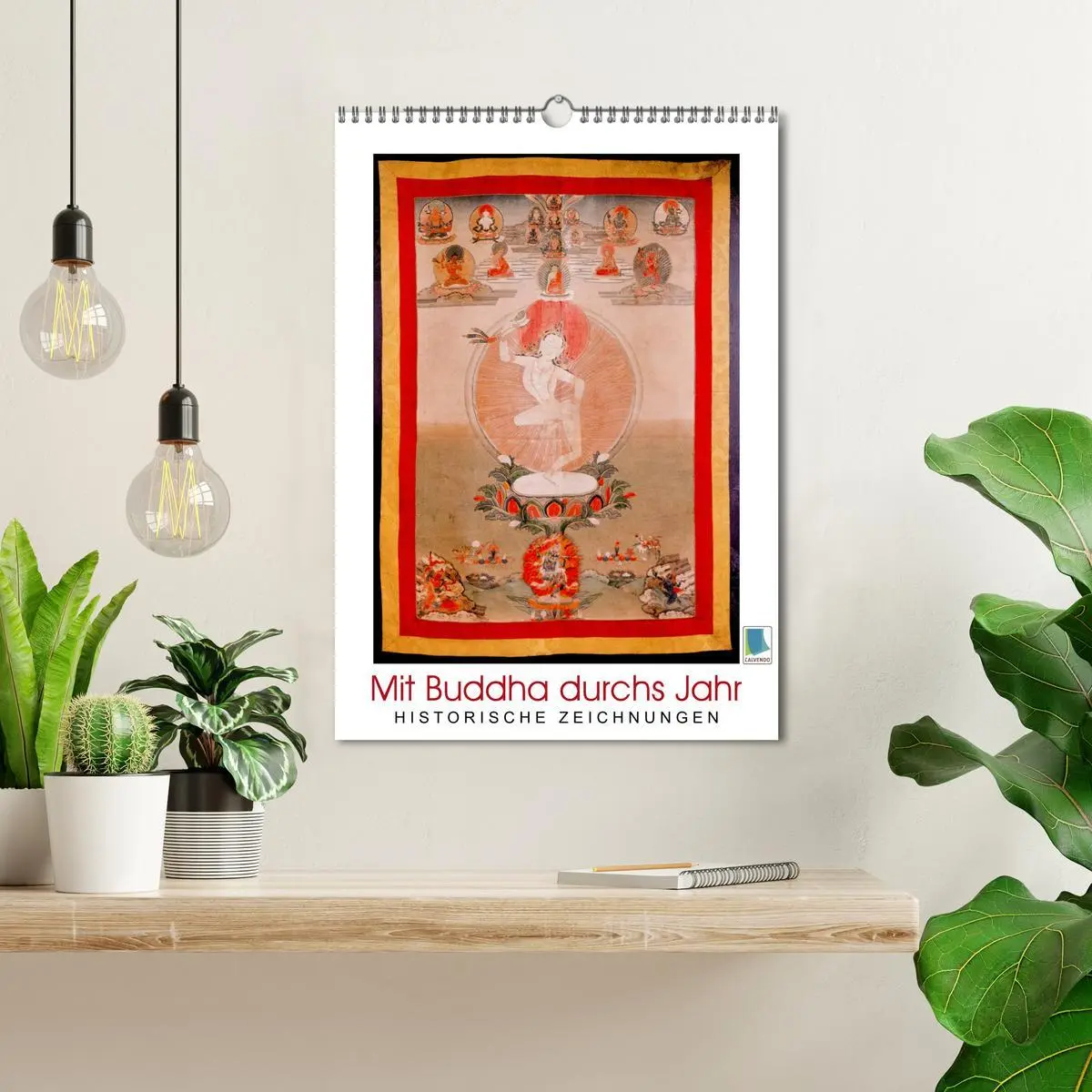 Bild: 9783516448269 | Mit Buddha durchs Jahr: historische Zeichnungen (Wandkalender 2026...