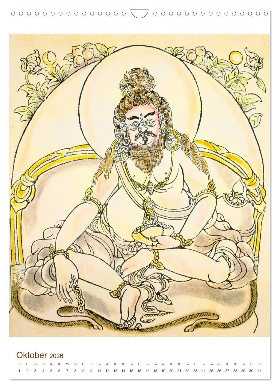 Bild: 9783516448269 | Mit Buddha durchs Jahr: historische Zeichnungen (Wandkalender 2026...