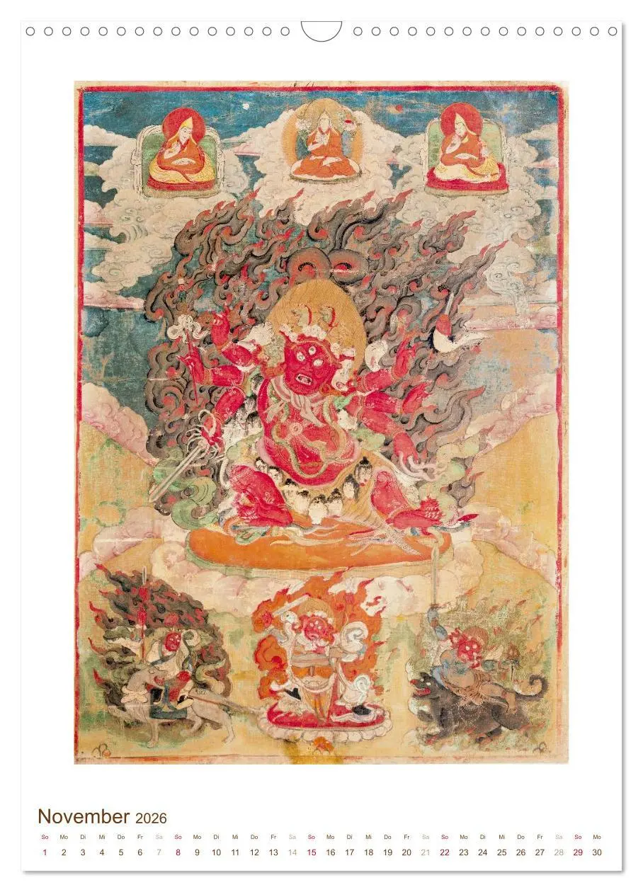 Bild: 9783516448269 | Mit Buddha durchs Jahr: historische Zeichnungen (Wandkalender 2026...