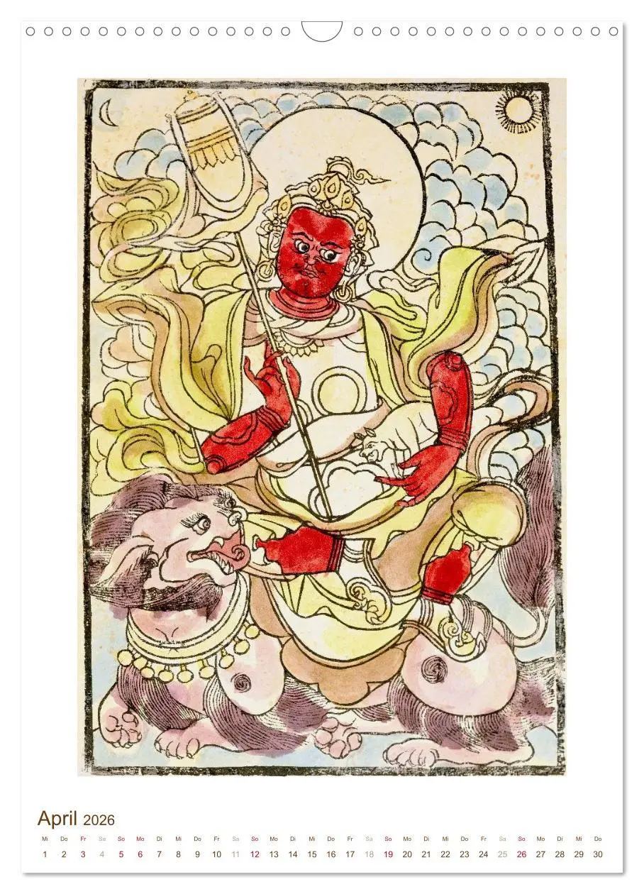 Bild: 9783516448269 | Mit Buddha durchs Jahr: historische Zeichnungen (Wandkalender 2026...