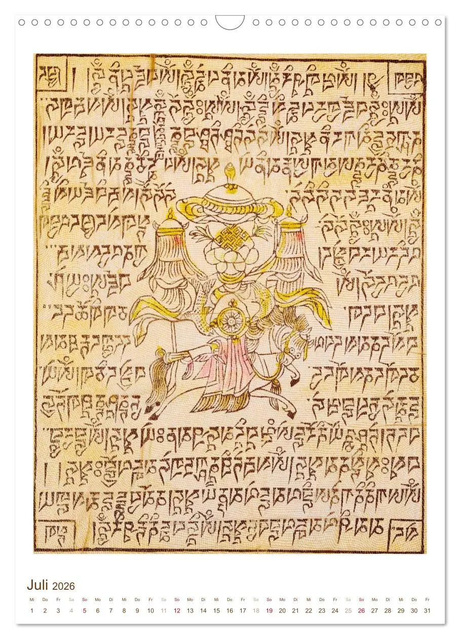 Bild: 9783516448269 | Mit Buddha durchs Jahr: historische Zeichnungen (Wandkalender 2026...