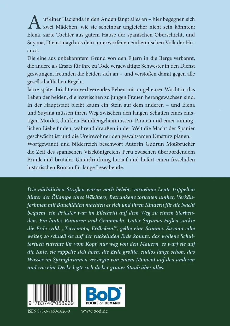Rückseite: 9783746058269 | Die Jaguarsteine | Frauenleben im kolonialen Peru | Gudrun Moßbrucker