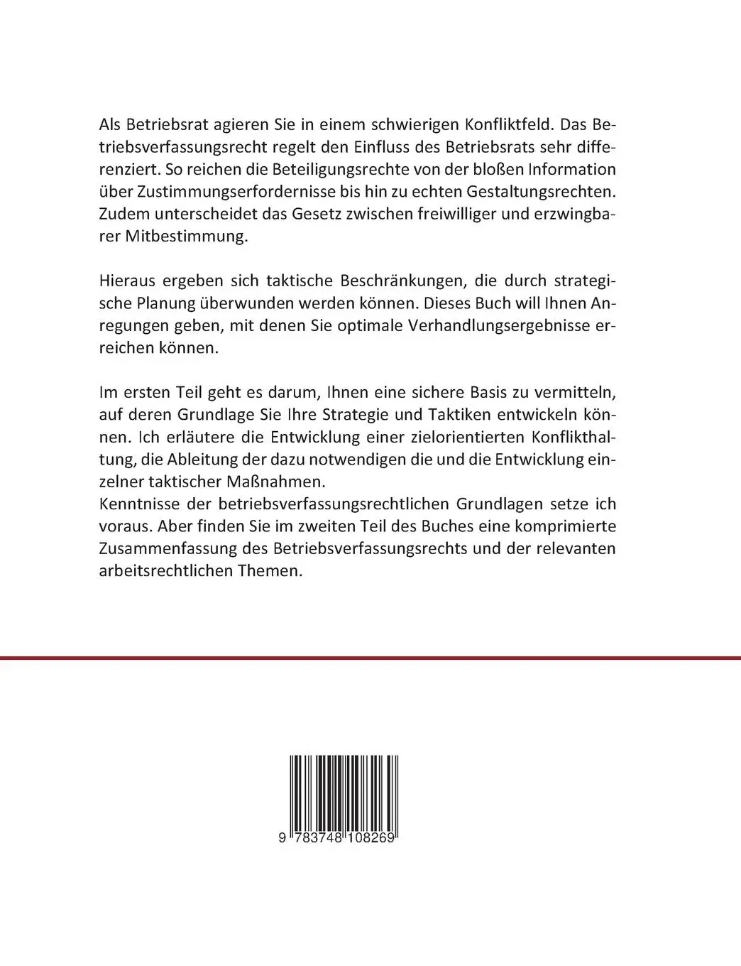 Rückseite: 9783748108269 | Strategien für Betriebsräte | Robert Haas | Taschenbuch | 232 S.