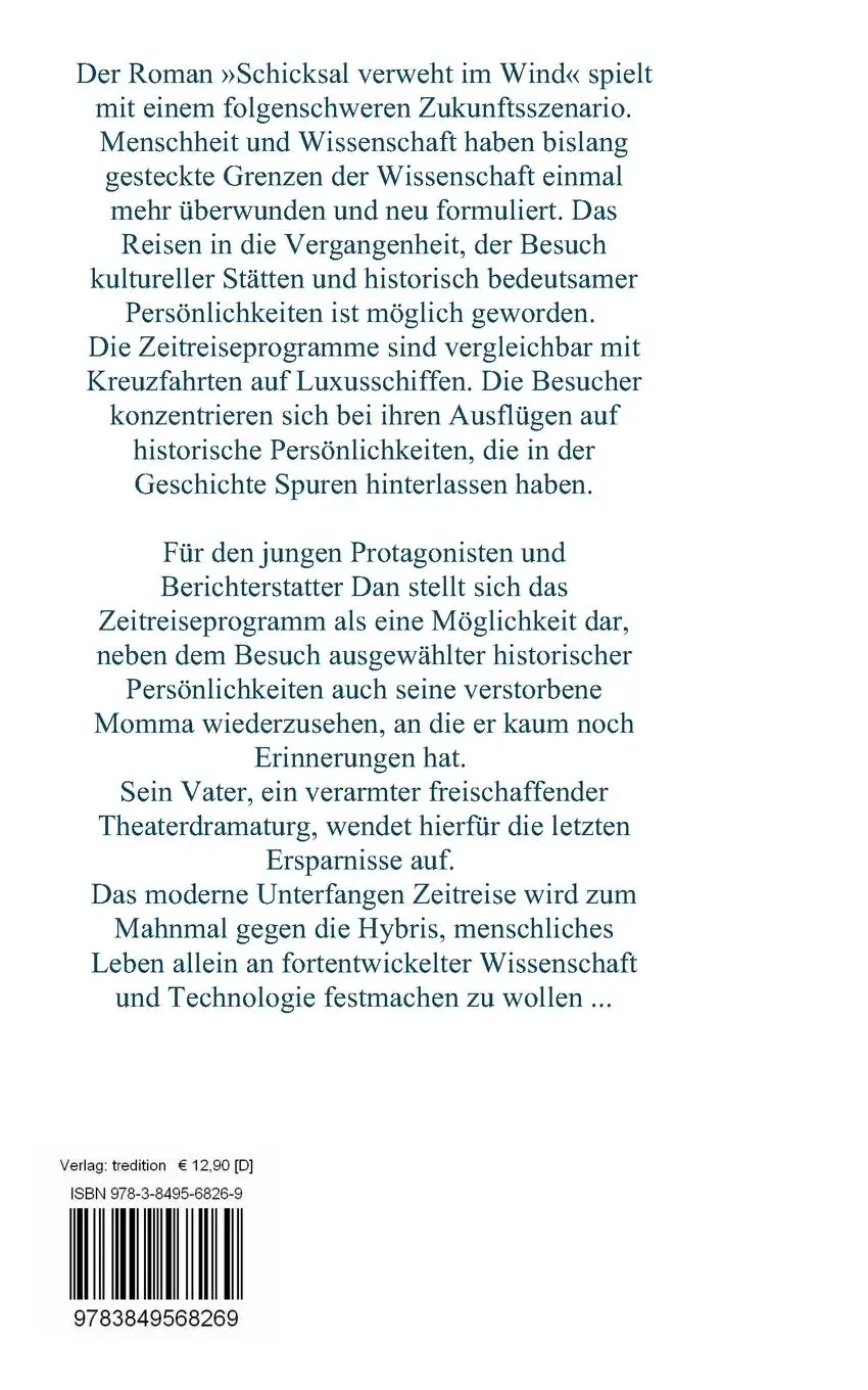 Rückseite: 9783849568269 | Schicksal verweht im Wind | Oliver Märtin | Taschenbuch | Paperback