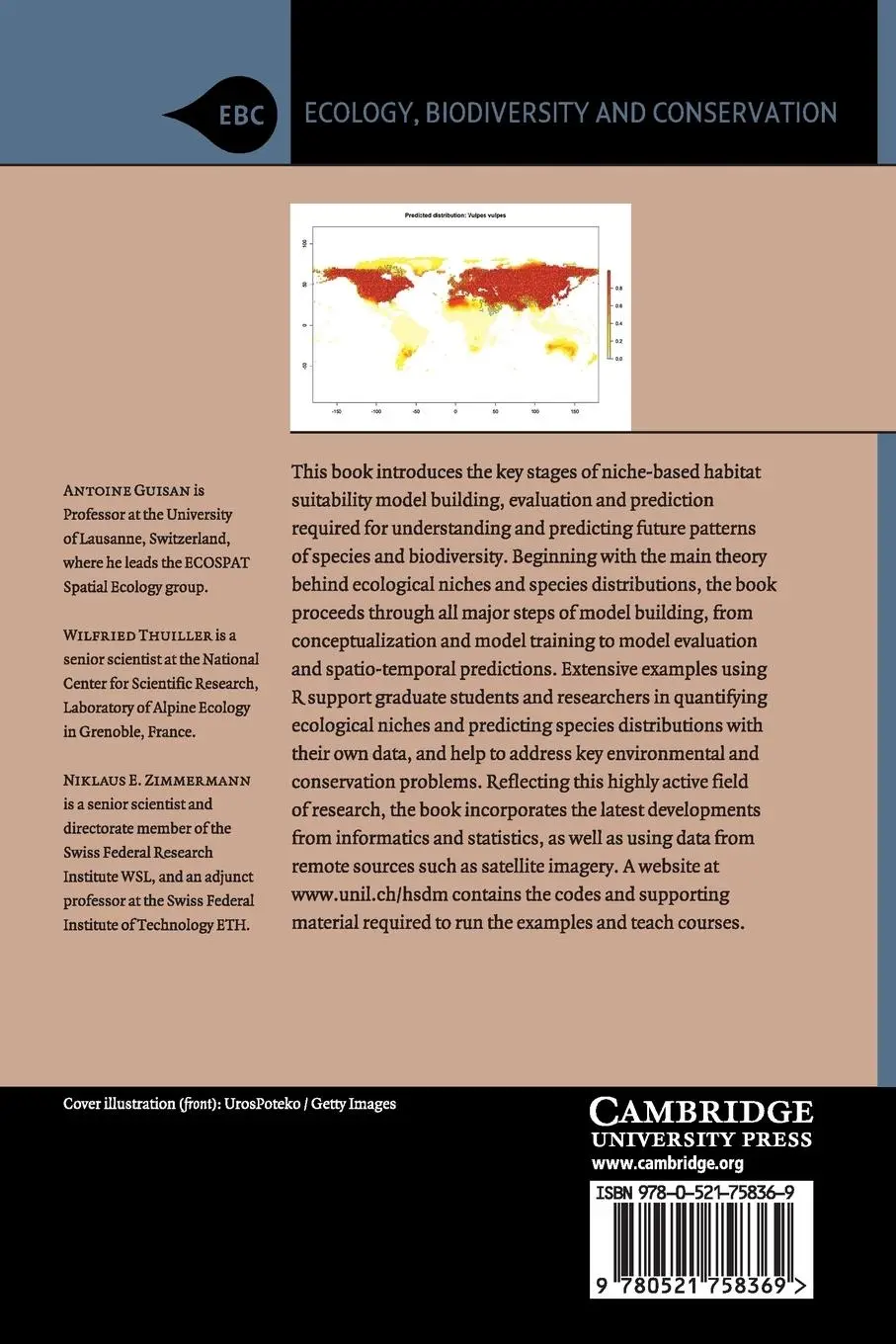 Rückseite: 9780521758369 | Habitat Suitability and Distribution Models | Antoine Guisan (u. a.)