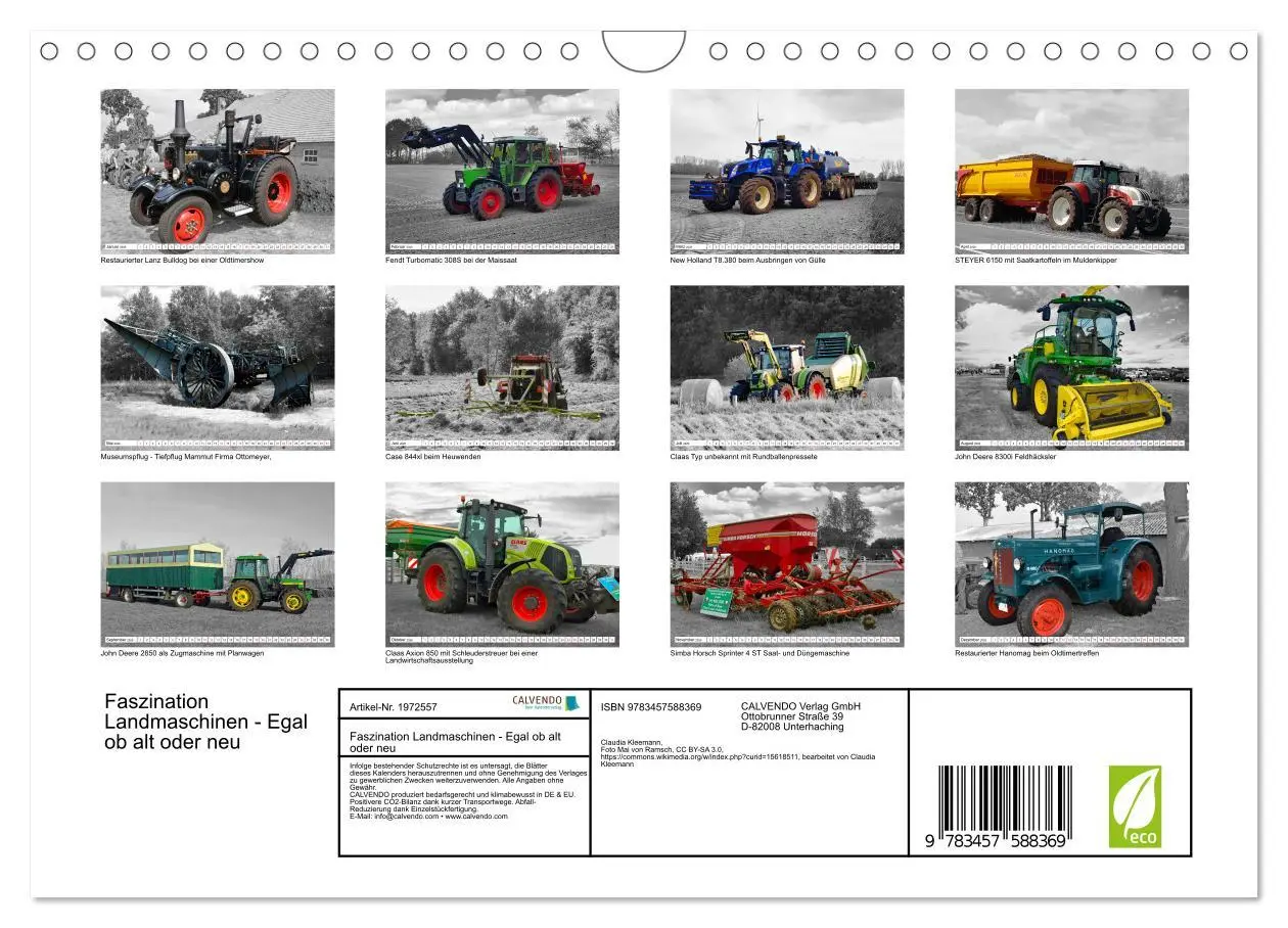 Bild: 9783457588369 | Faszination Landmaschinen - Egal ob alt oder neu (Wandkalender 2026...