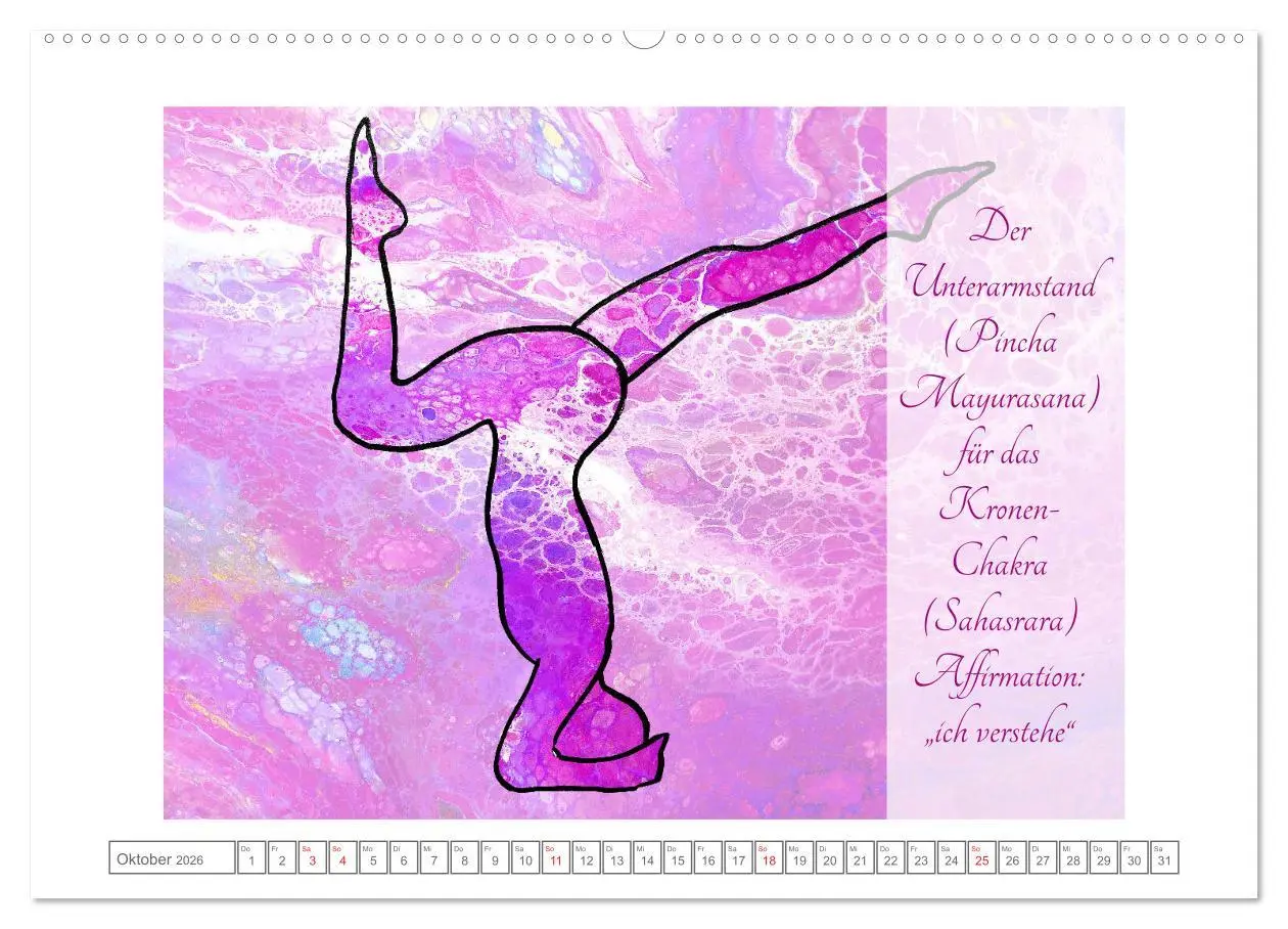 Bild: 9783457658369 | Chakren Yoga (hochwertiger Premium Wandkalender 2026 DIN A2 quer),...