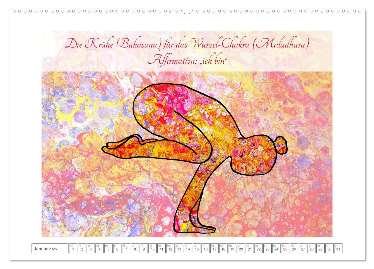 Bild: 9783457658369 | Chakren Yoga (hochwertiger Premium Wandkalender 2026 DIN A2 quer),...
