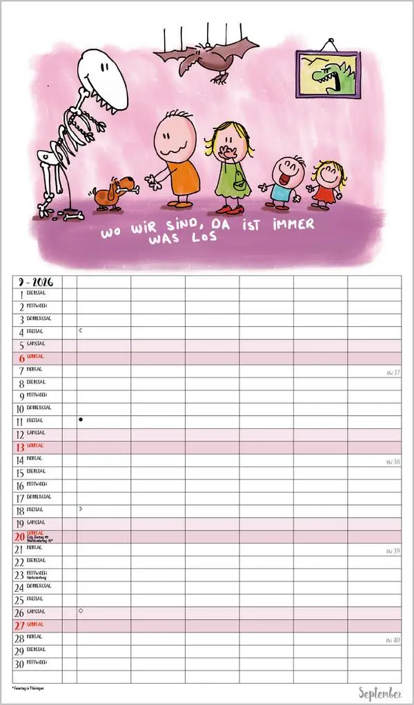 Bild: 9783731888369 | Unsere Familie ist die beste! 2026 | Verlag Korsch | Kalender | 14 S.