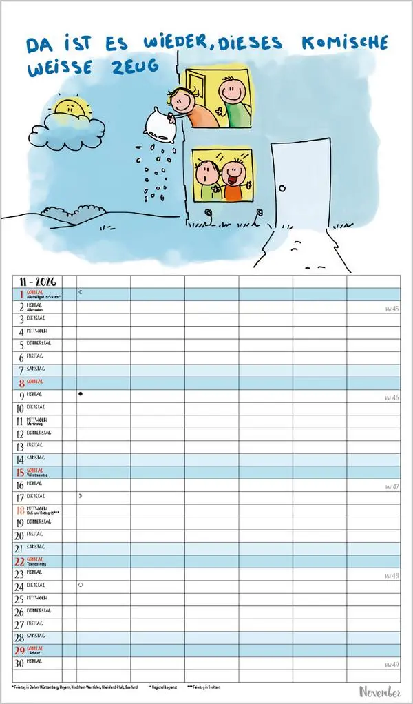 Bild: 9783731888369 | Unsere Familie ist die beste! 2026 | Verlag Korsch | Kalender | 14 S.