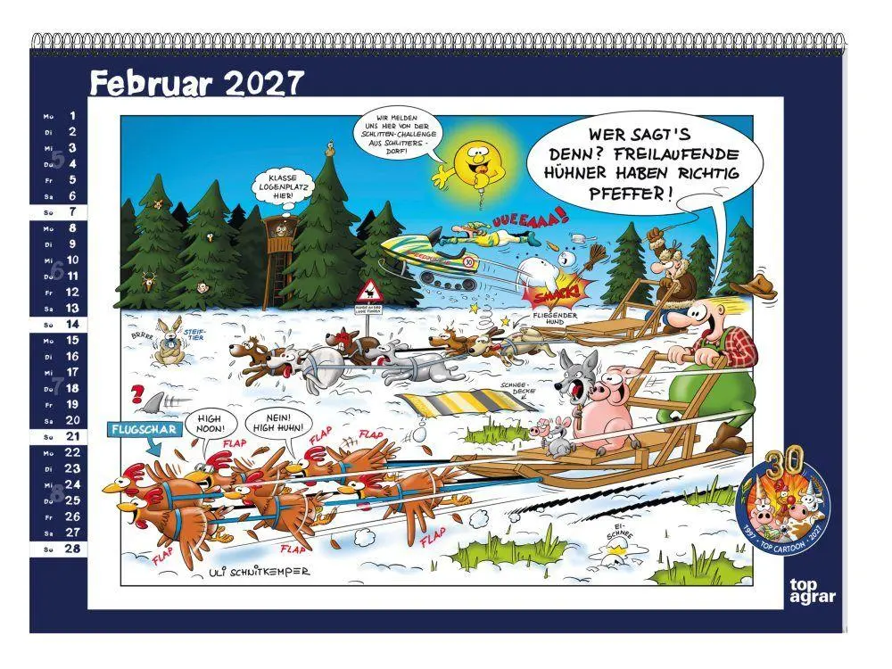 Bild: 9783784358369 | Das Jahr des Bauern 2027 | top agrar Cartoon Kalender 2027 | Kalender