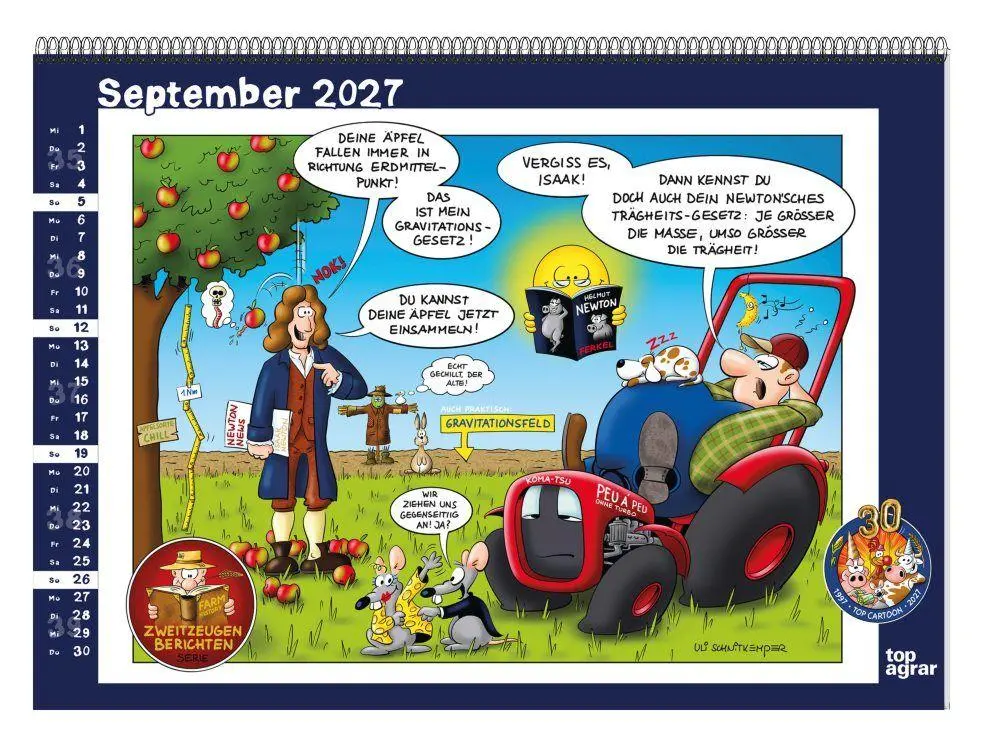 Bild: 9783784358369 | Das Jahr des Bauern 2027 | top agrar Cartoon Kalender 2027 | Kalender