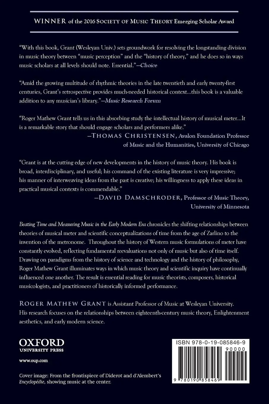 Rückseite: 9780190858469 | Beating Time &amp; Measuring Music in the Early Modern Era | Grant | Buch