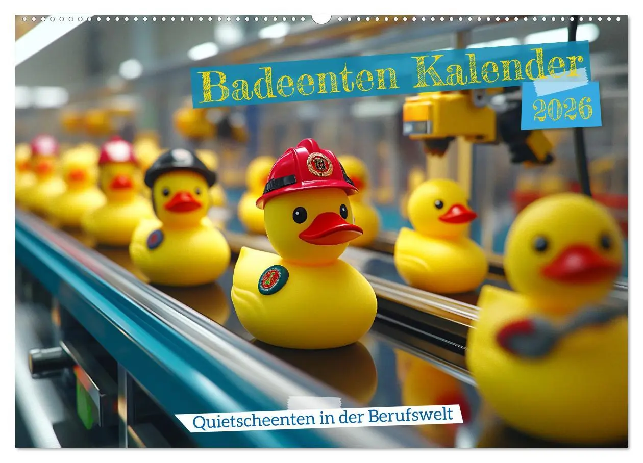 Cover: 9783457338469 | Badeenten Kalender - Quietscheenten in der Berufswelt (Wandkalender...