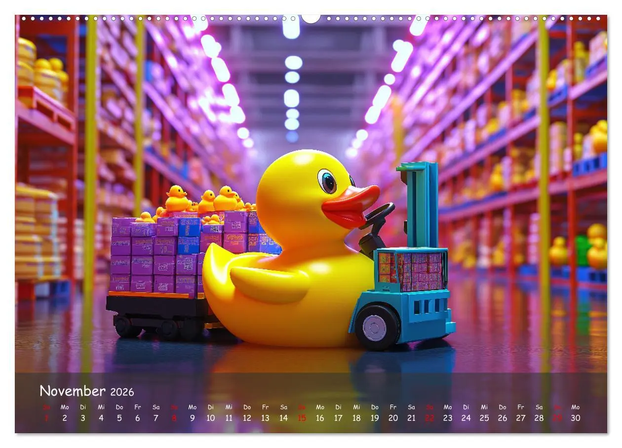 Bild: 9783457338469 | Badeenten Kalender - Quietscheenten in der Berufswelt (Wandkalender...