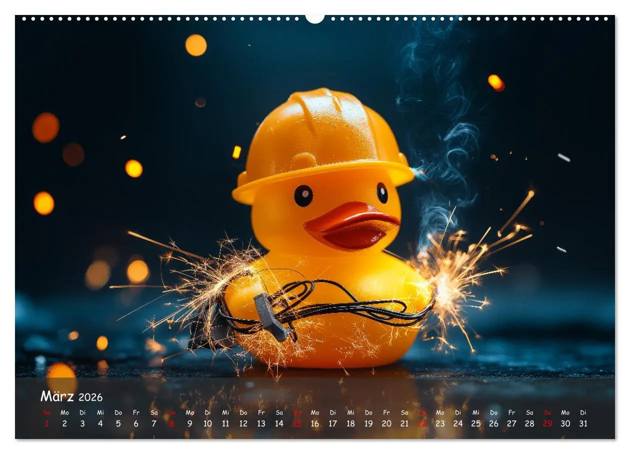 Bild: 9783457338469 | Badeenten Kalender - Quietscheenten in der Berufswelt (Wandkalender...