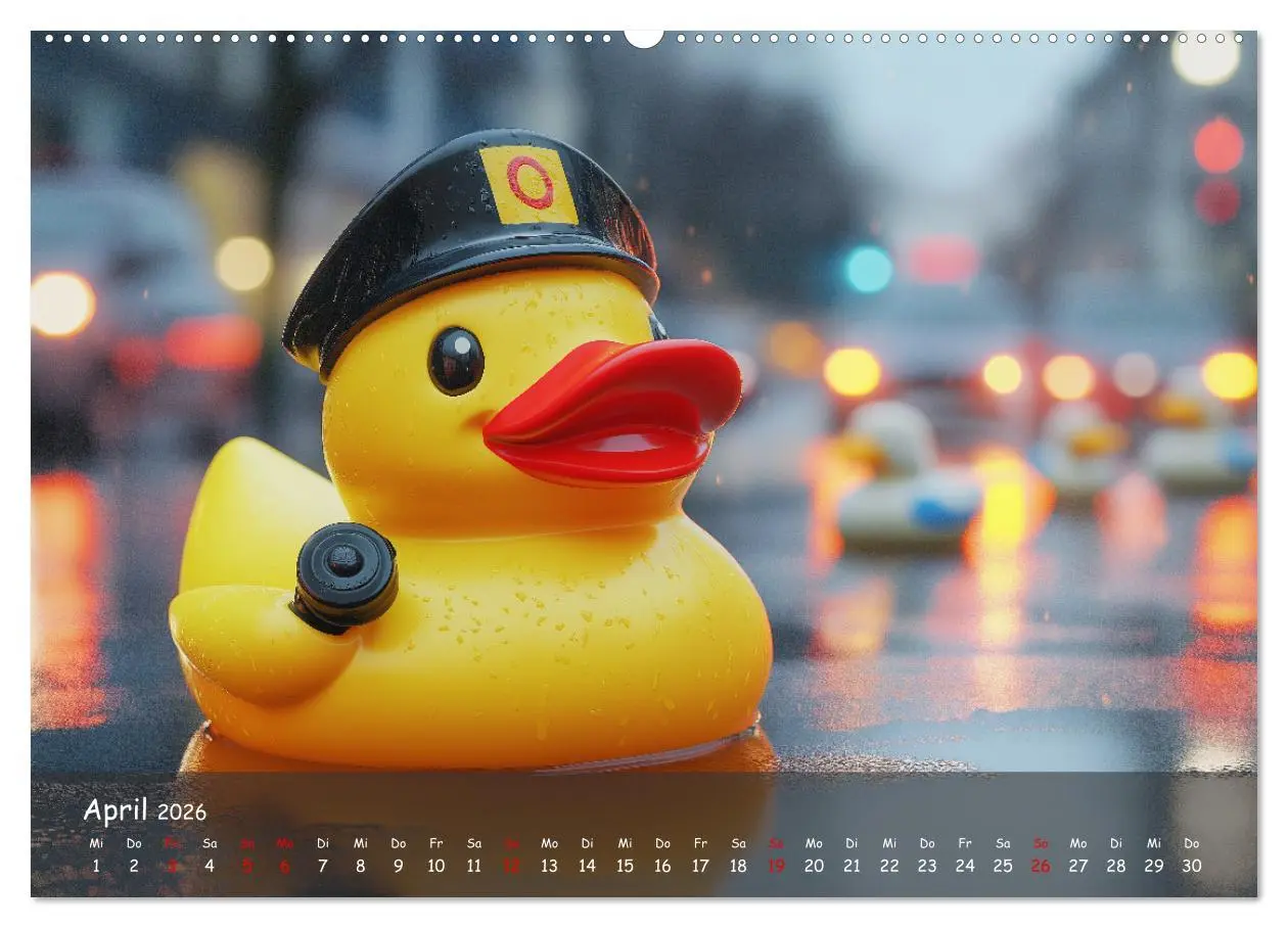 Bild: 9783457338469 | Badeenten Kalender - Quietscheenten in der Berufswelt (Wandkalender...