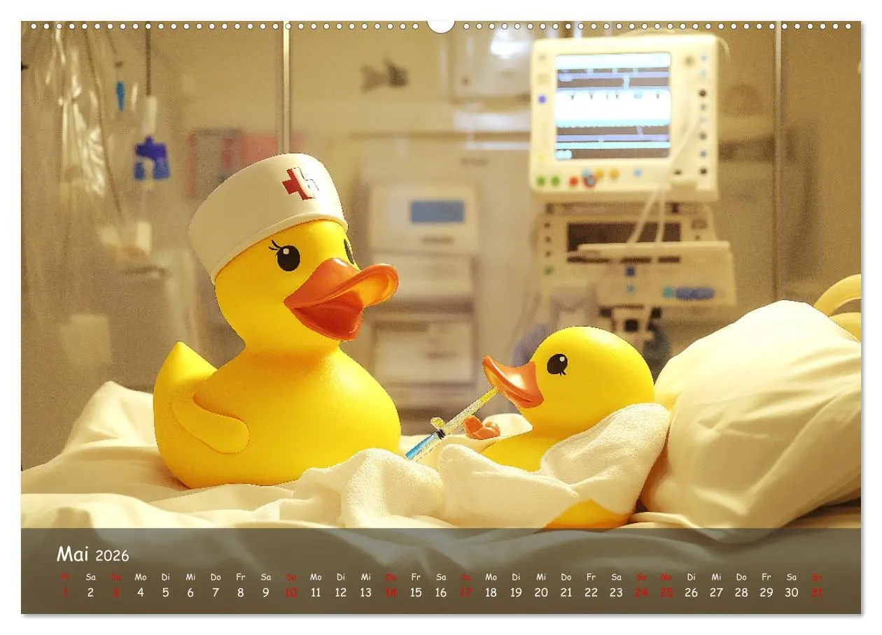 Bild: 9783457338469 | Badeenten Kalender - Quietscheenten in der Berufswelt (Wandkalender...