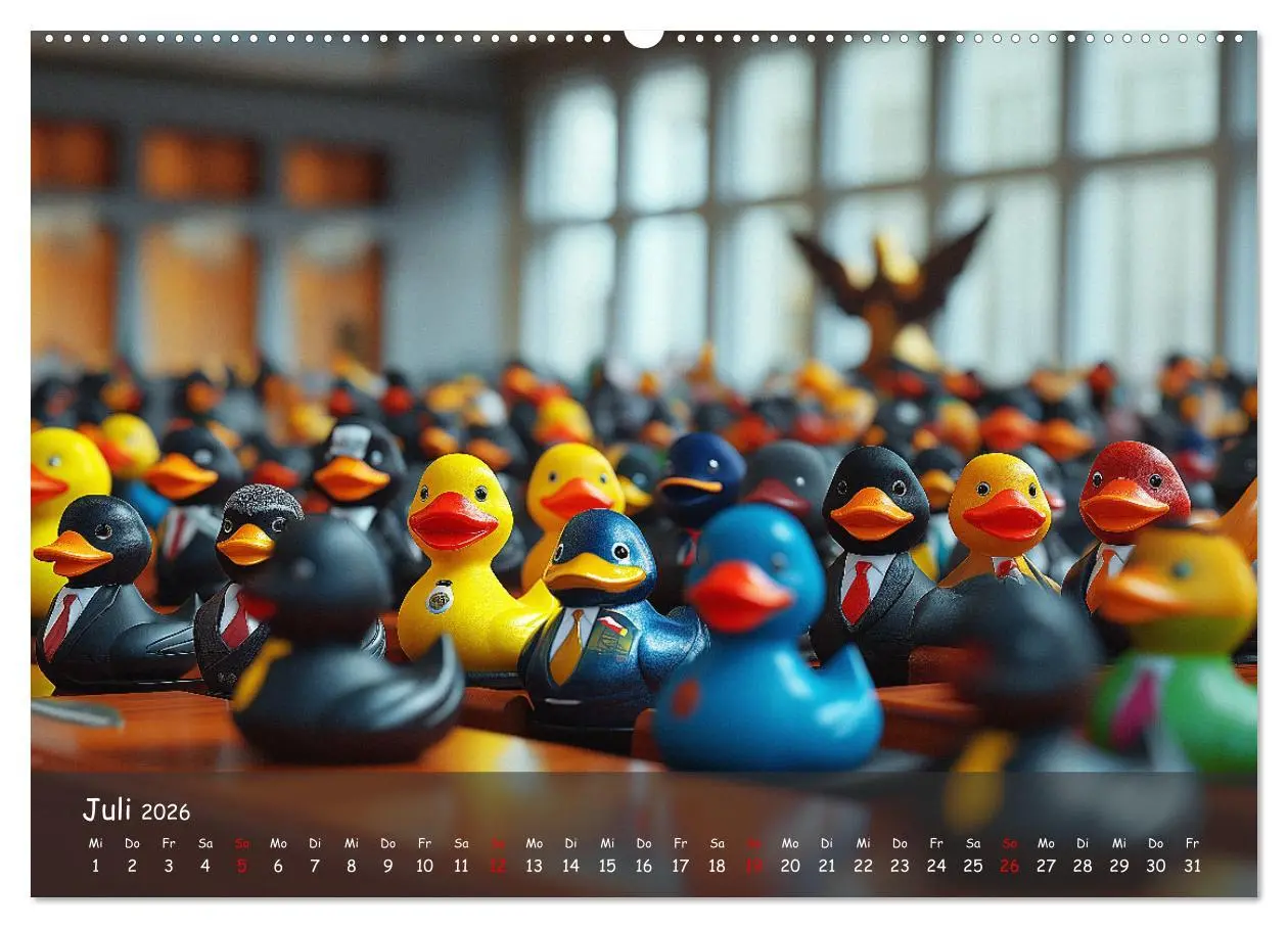 Bild: 9783457338469 | Badeenten Kalender - Quietscheenten in der Berufswelt (Wandkalender...