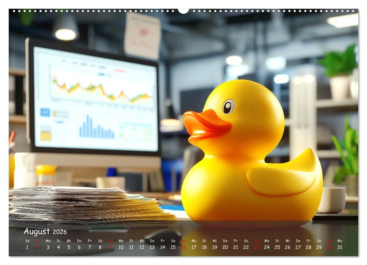Bild: 9783457338469 | Badeenten Kalender - Quietscheenten in der Berufswelt (Wandkalender...