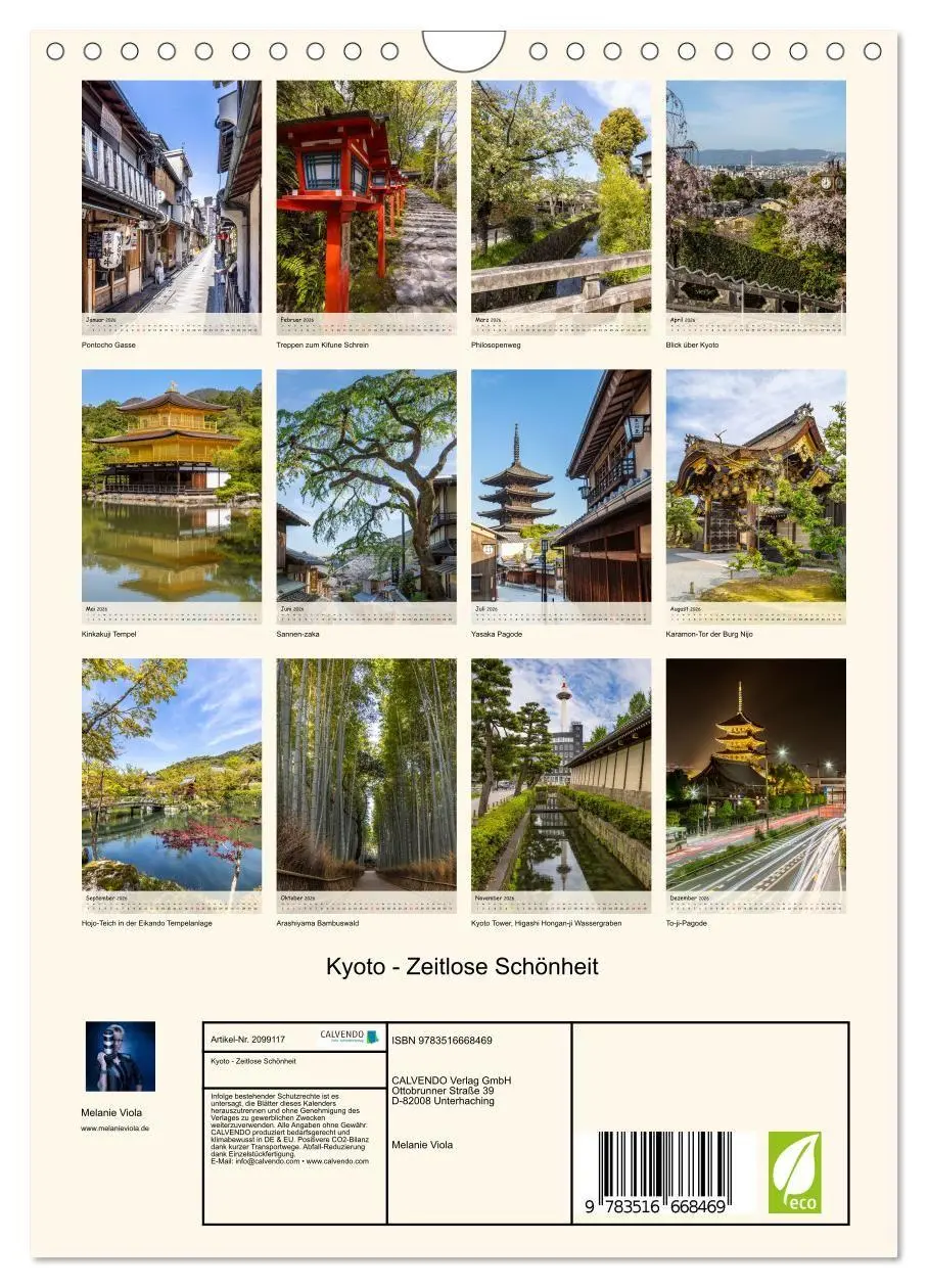 Bild: 9783516668469 | Kyoto - Zeitlose Schönheit (Wandkalender 2026 DIN A4 hoch),...