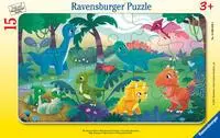 Cover: 4005555008569 | Kinderpuzzle 15 Teile - Die kleinen Dinos | Spiel | Rahmenpuzzle