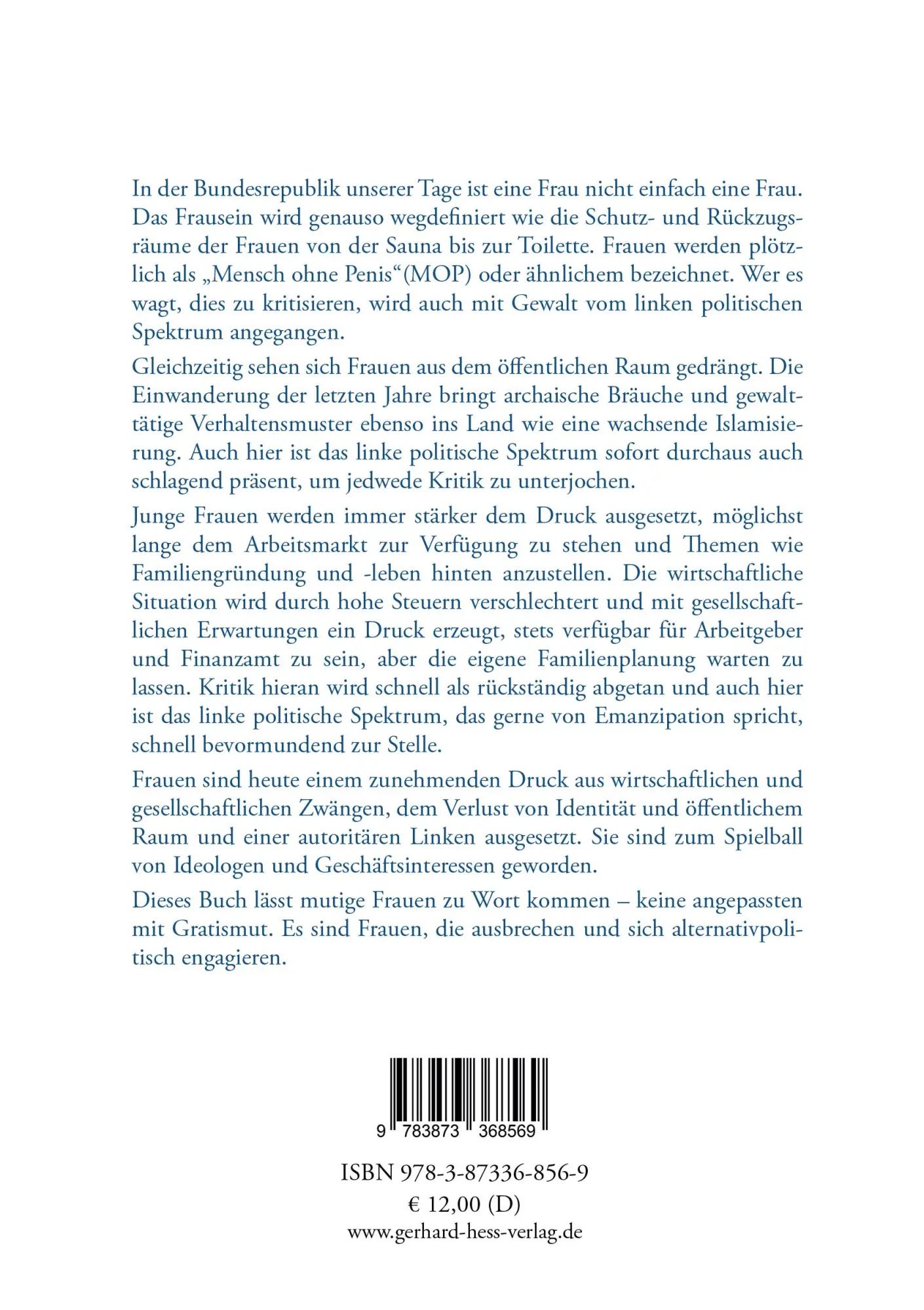 Rückseite: 9783873368569 | Mutfrauen | Erfolgreich mit Qualität. Ohne Quote. Ohne Quatsch. | Buch