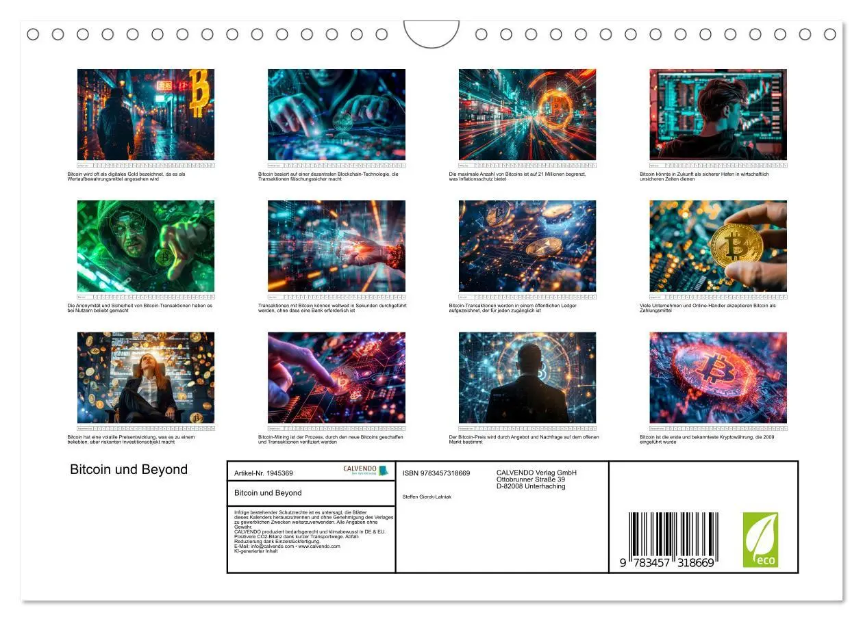 Bild: 9783457318669 | Bitcoin und Beyond (Wandkalender 2026 DIN A4 quer), CALVENDO...