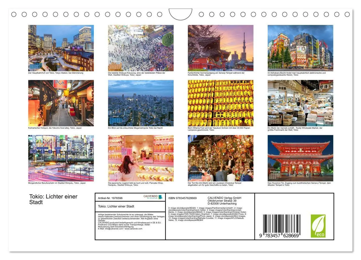 Bild: 9783457628669 | Tokio: Lichter einer Stadt (Wandkalender 2026 DIN A4 quer),...