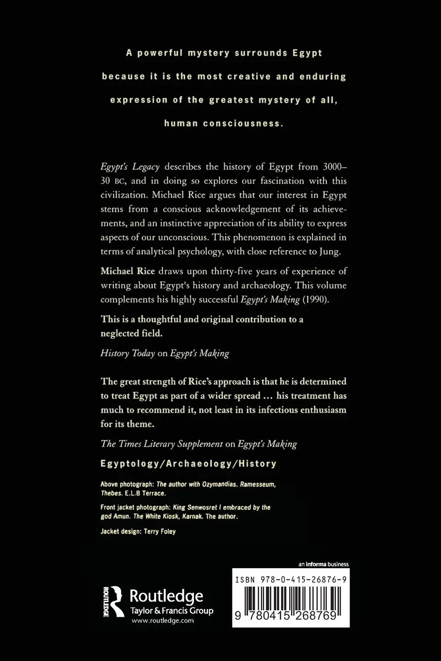 Rückseite: 9780415268769 | Egypt's Legacy | The Archetypes of Western Civilization: 3000 to 30 BC