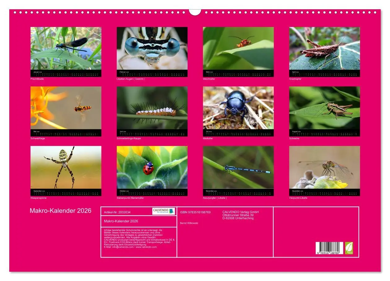 Bild: 9783516188769 | Makro-Kalender 2026 (Wandkalender 2026 DIN A2 quer), CALVENDO...