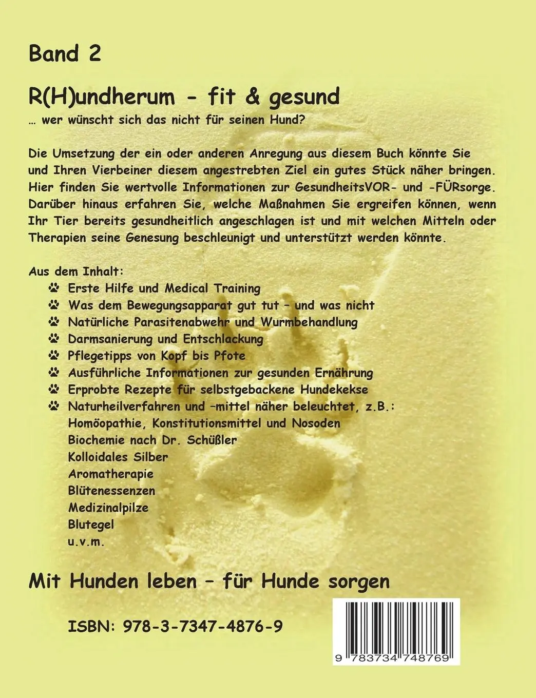 Rückseite: 9783734748769 | R(H)undherum - fit &amp; gesund | Mit Hunden leben - für Hunde sorgen