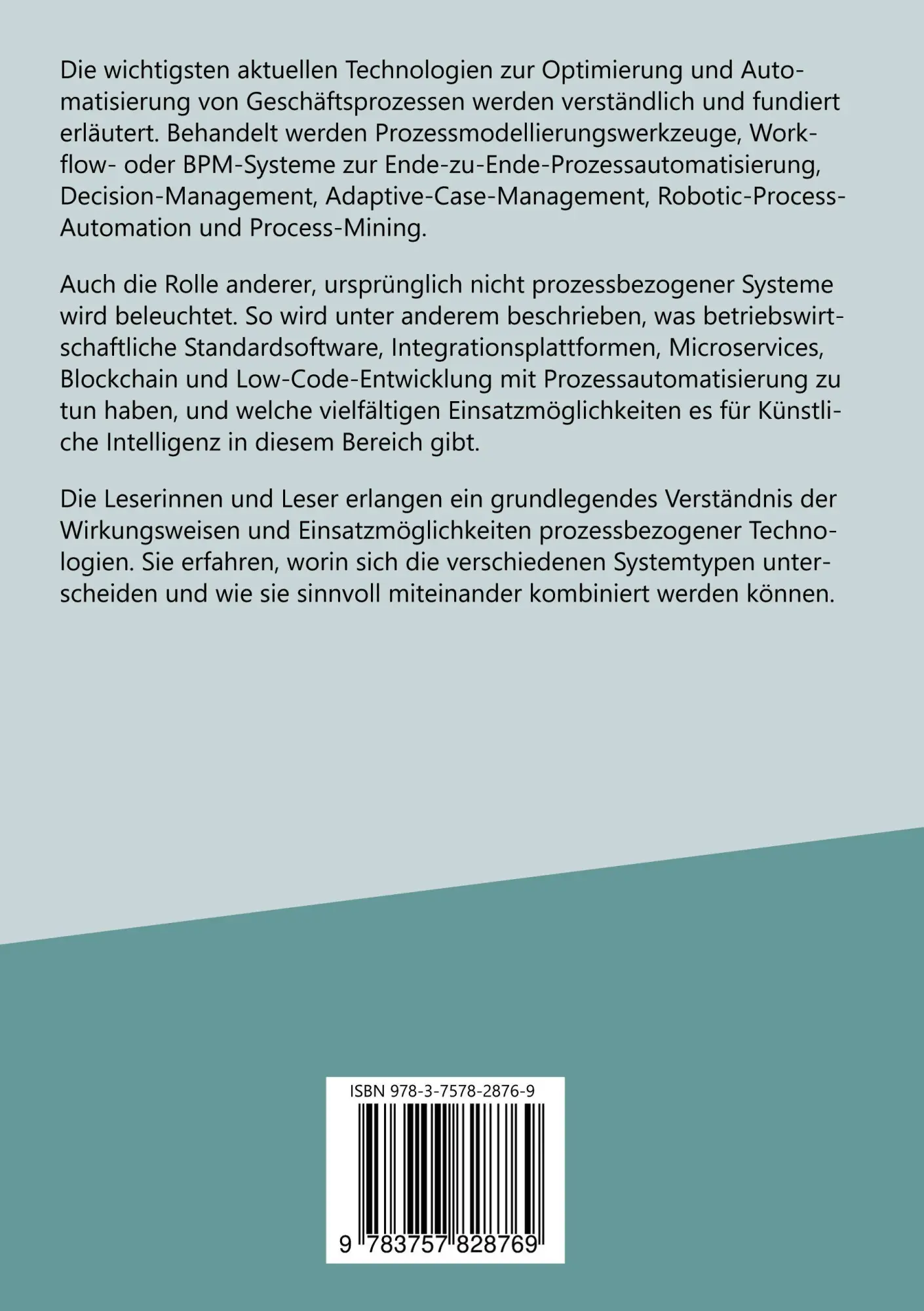 Rückseite: 9783757828769 | Technologien für Geschäftsprozesse | Thomas Allweyer | Taschenbuch