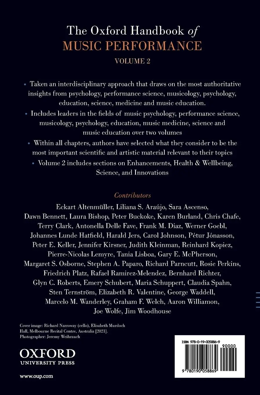 Rückseite: 9780190058869 | Oxford Handbook of Music Performance, Volume 2 | Gary Mcpherson | Buch