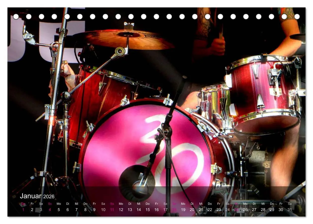 Bild: 9783516008869 | Schlagzeug onstage (Tischkalender 2026 DIN A5 quer), CALVENDO...